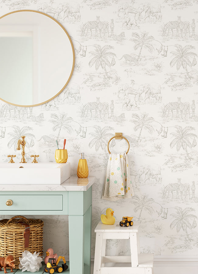 4060-347692 Boheme Platinum Animals Wallpaper