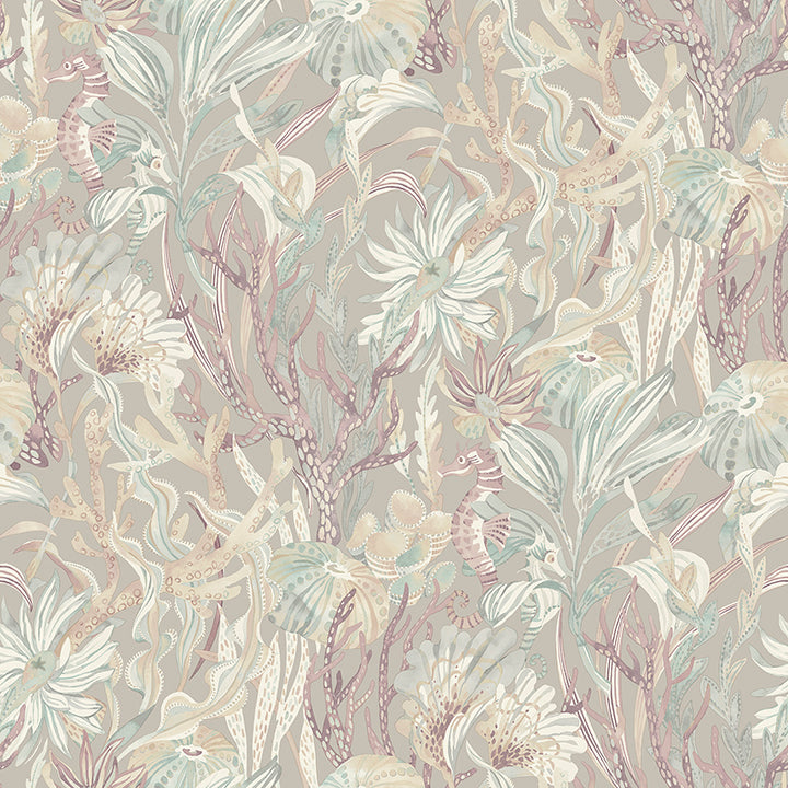 4071-71002 Kelp Garden Mauve Tropical Reef Wallpaper