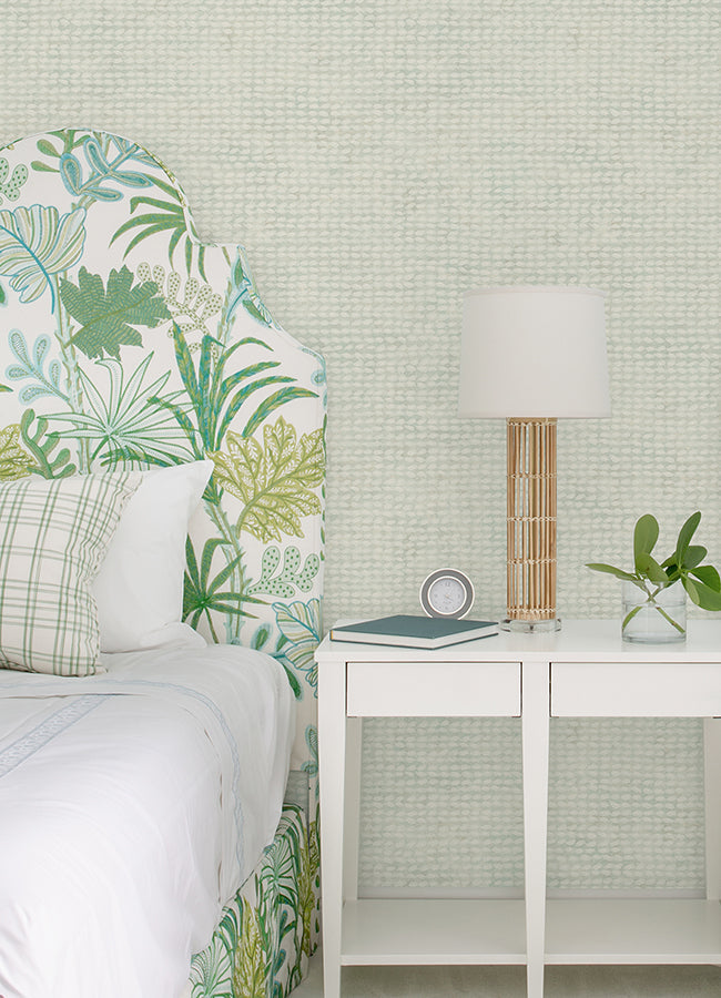4071-71032 Wellen Aqua Abstract Rope Wallpaper