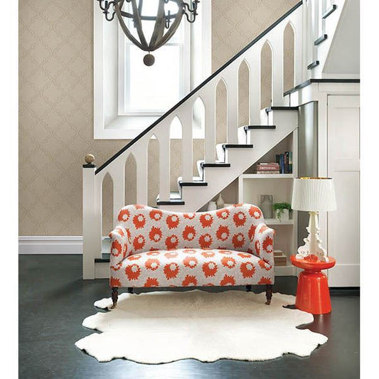 2625-21805 Tetra Beige Quatrefoil Wallpaper