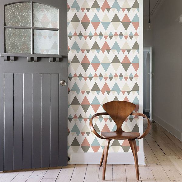 2821-25131 Trilogy Coral Geometric Wallpaper