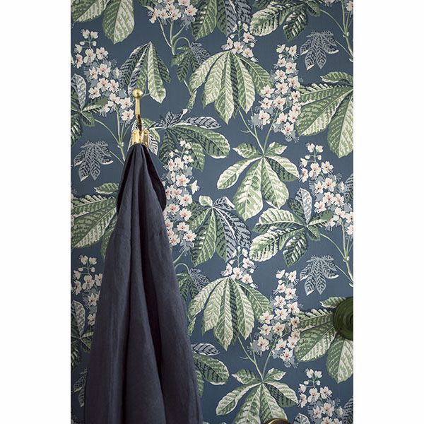 2827-7201 Chestnut Blossom Slate Floral Wallpaper