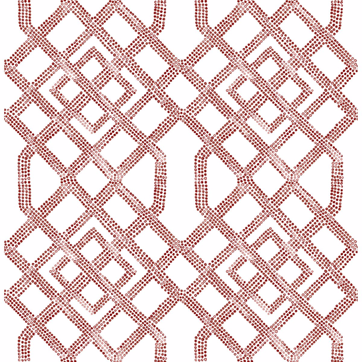 2861-25705 Traverse Red Trellis Wallpaper