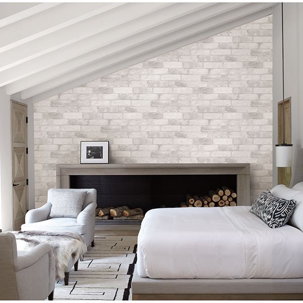 2904-22321 Cody Light Grey Reclaimed Bricks Wallpaper