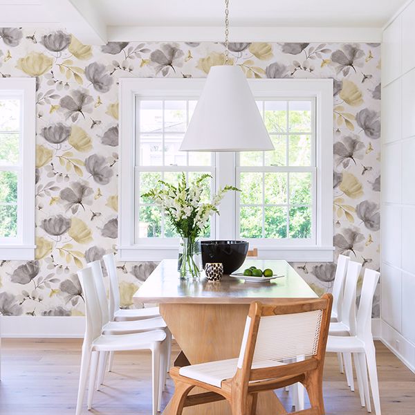 2904-25679 Zahra Grey Floral Wallpaper