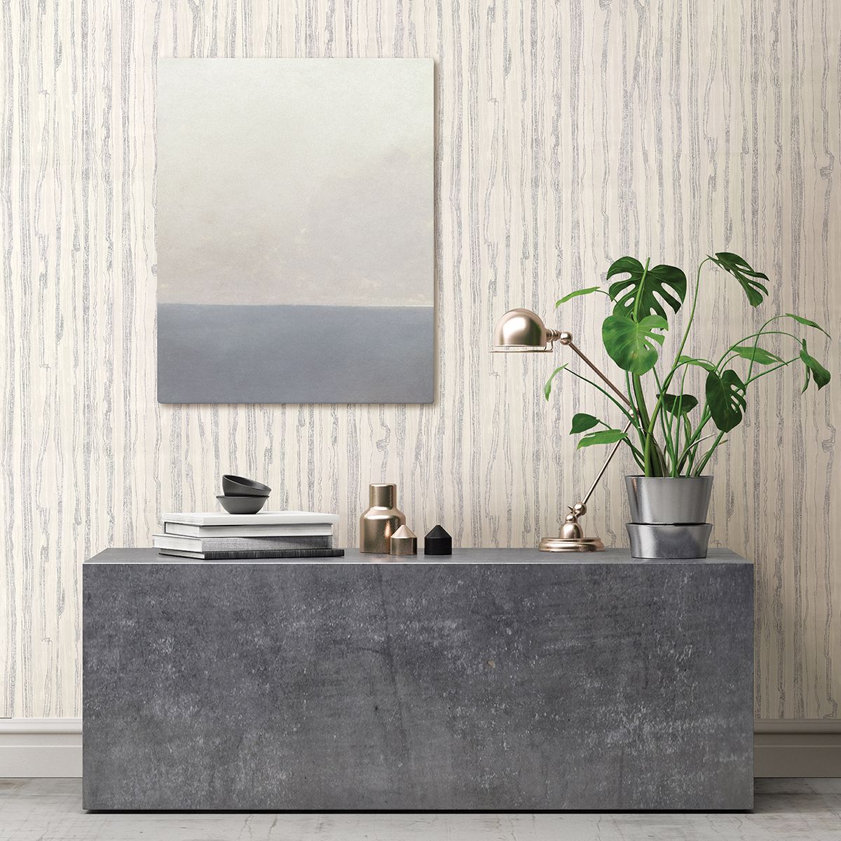 2927-10104 Nova Platinum Faux Wood Wallpaper