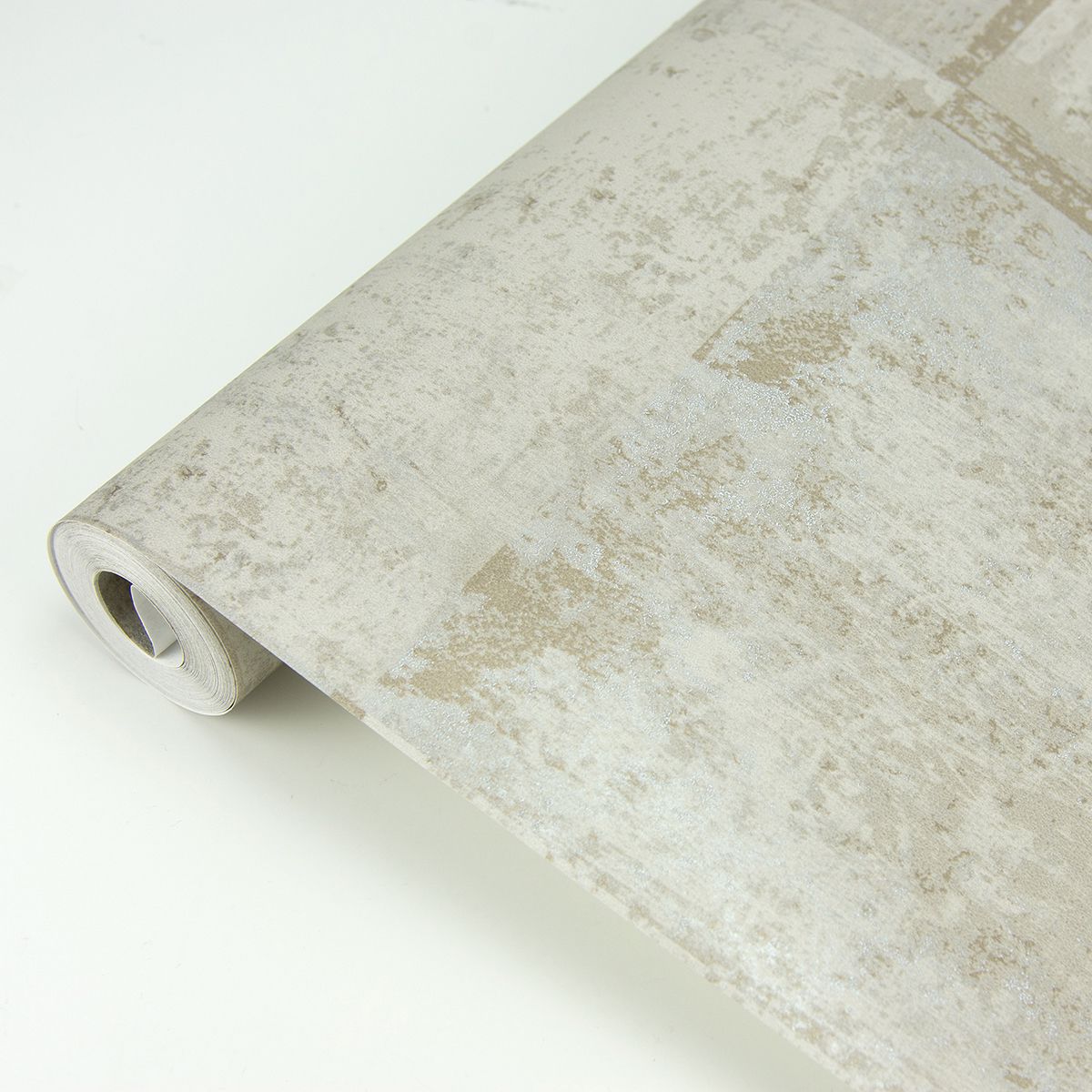 2927-10901 Vela Taupe Distressed Geometric Wallpaper