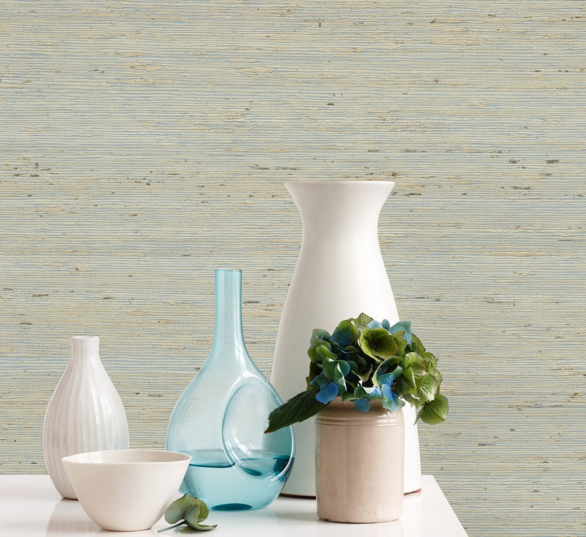 2972-86123 Aiko Silver Sisal Grasscloth Wallpaper