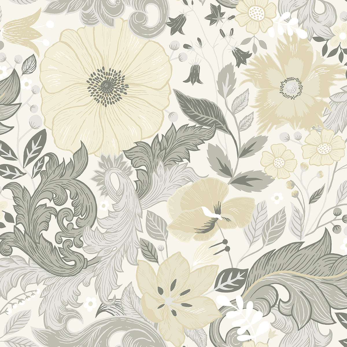 2999-13106 Victoria Pastel Floral Nouveau Wallpaper