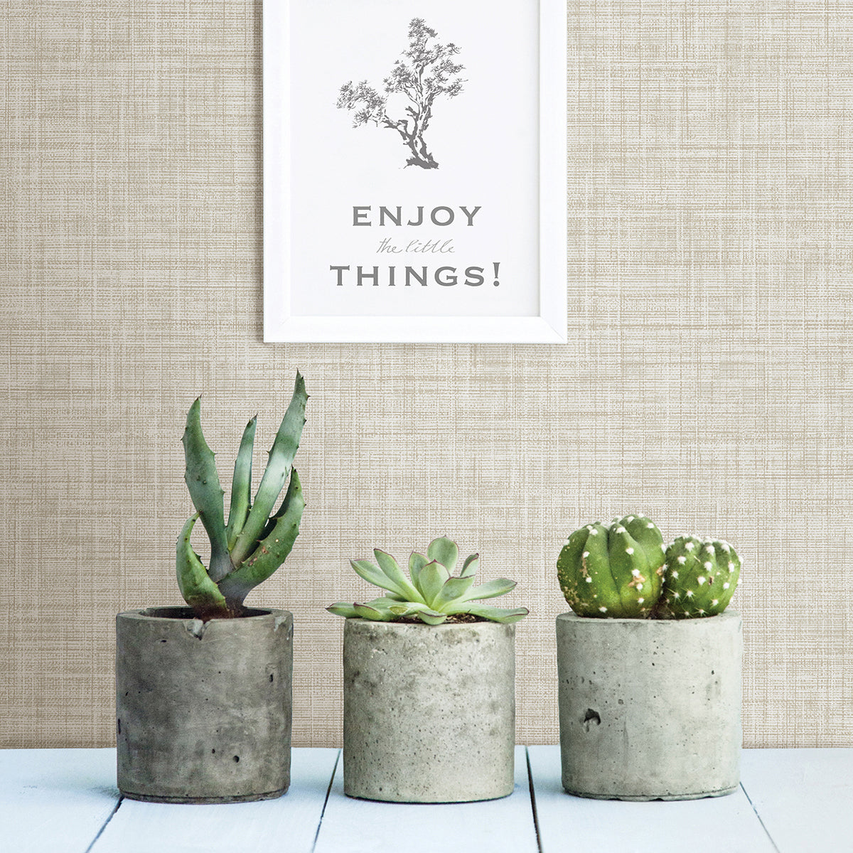 2999-24273 Tuckernuck Taupe Linen Wallpaper
