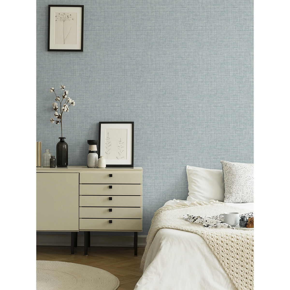 2999-25790 Tuckernuck Slate Linen Wallpaper