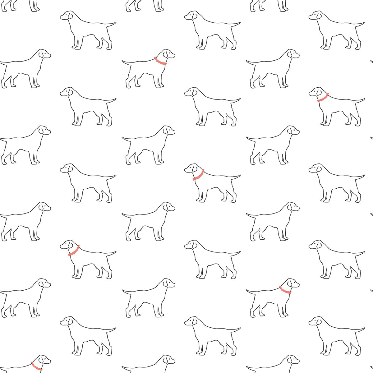 3122-10400 Yoop White Dog Wallpaper