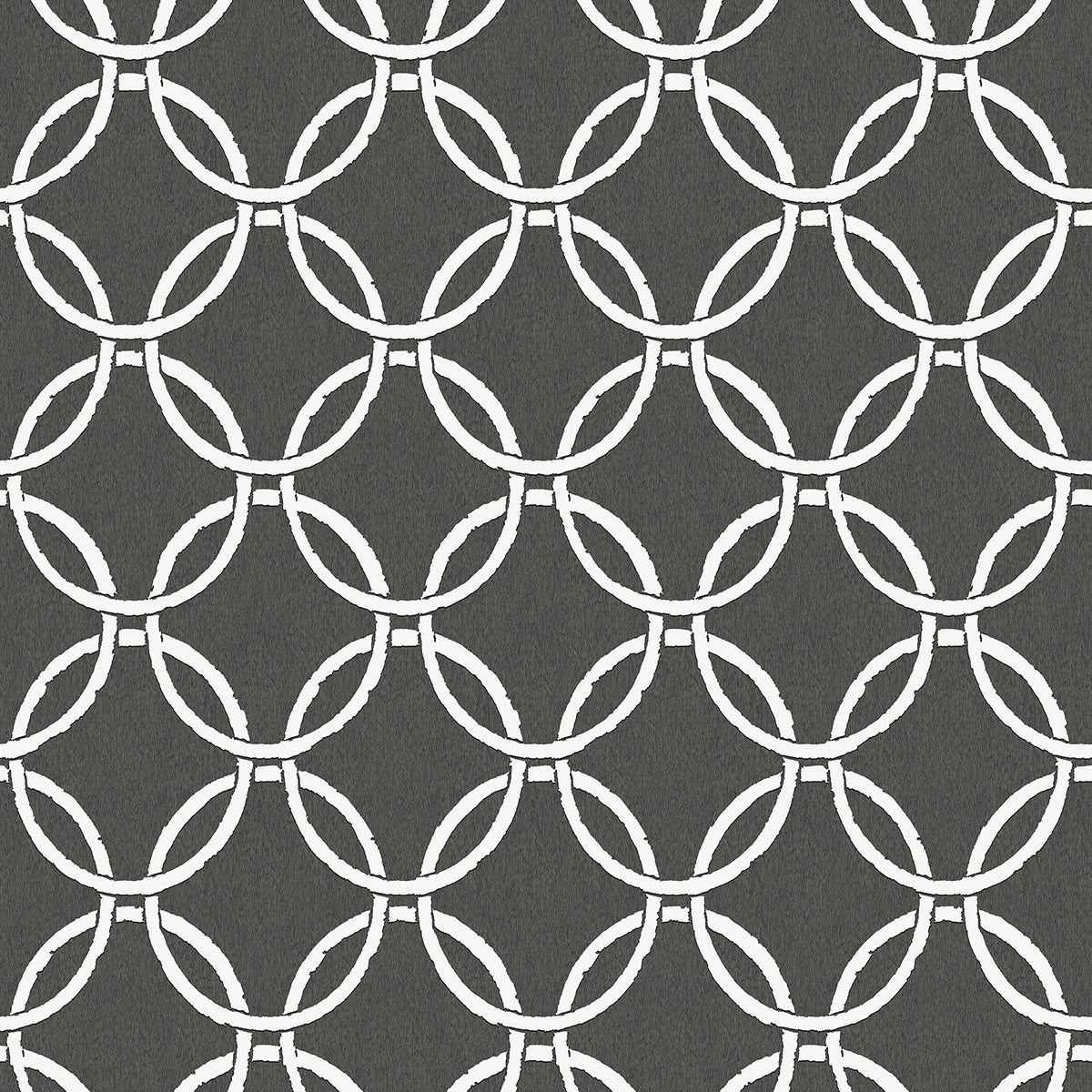 3122-11000 Quelala Black Ring Ogee Wallpaper
