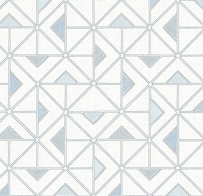 4074-26635 Jekyl Blue Triangles Wallpaper