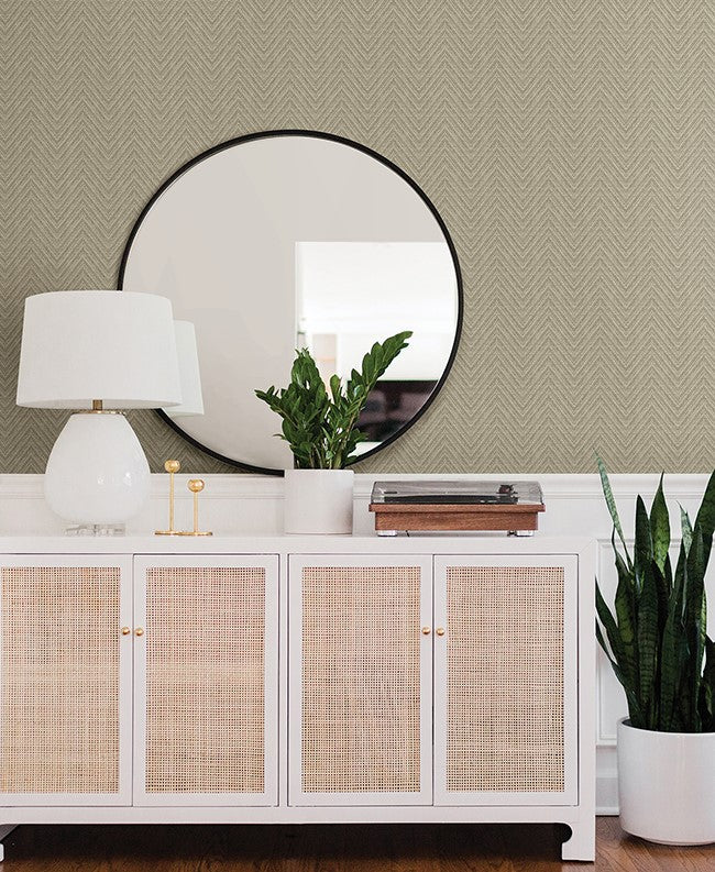 4074-26653 Glynn Neutral Chevron faux grasscloth Wallpaper