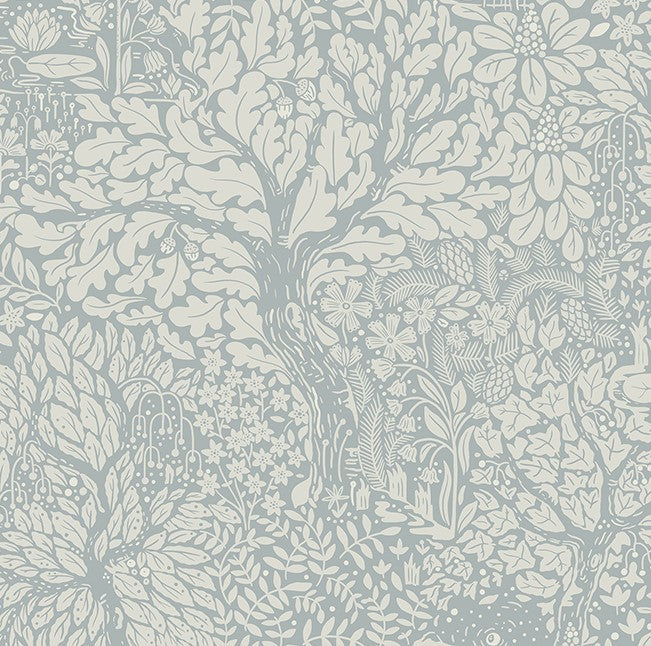 4080-83112 Olle Light Blue Forest Sanctuary Wallpaper