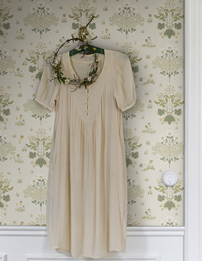 4080-83133 Elda Olive Delicate Daisies Wallpaper