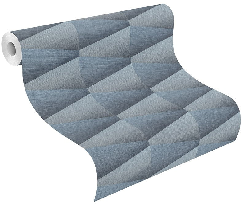 4096-554656 Shae Indigo Geo Wallpaper