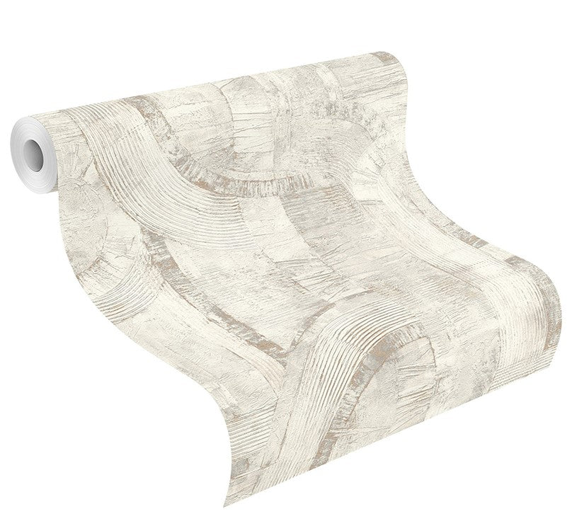4096-554748 Steel Beige Concrete Swirl Wallpaper
