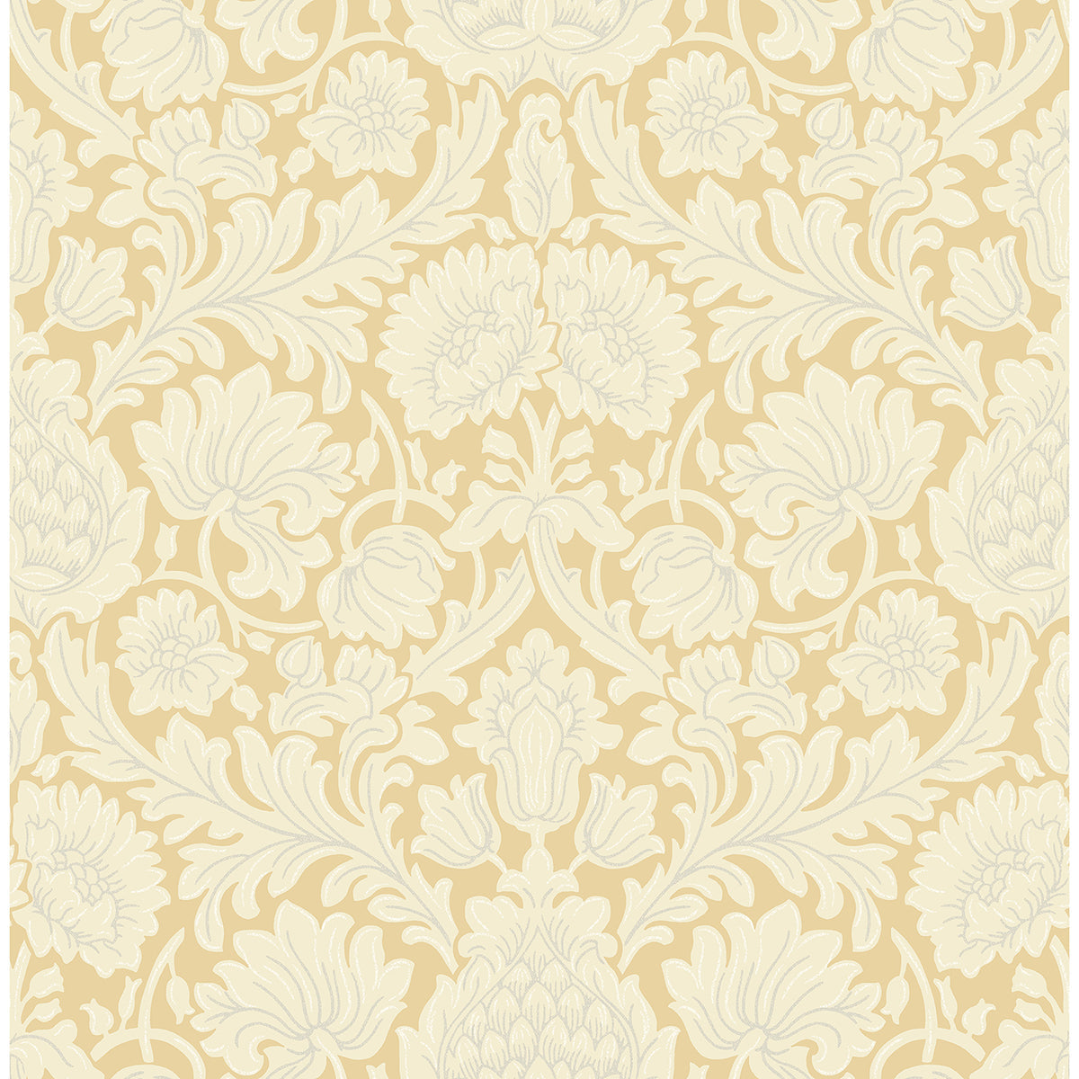 M1682 Bamburg Mustard Floral Wallpaper