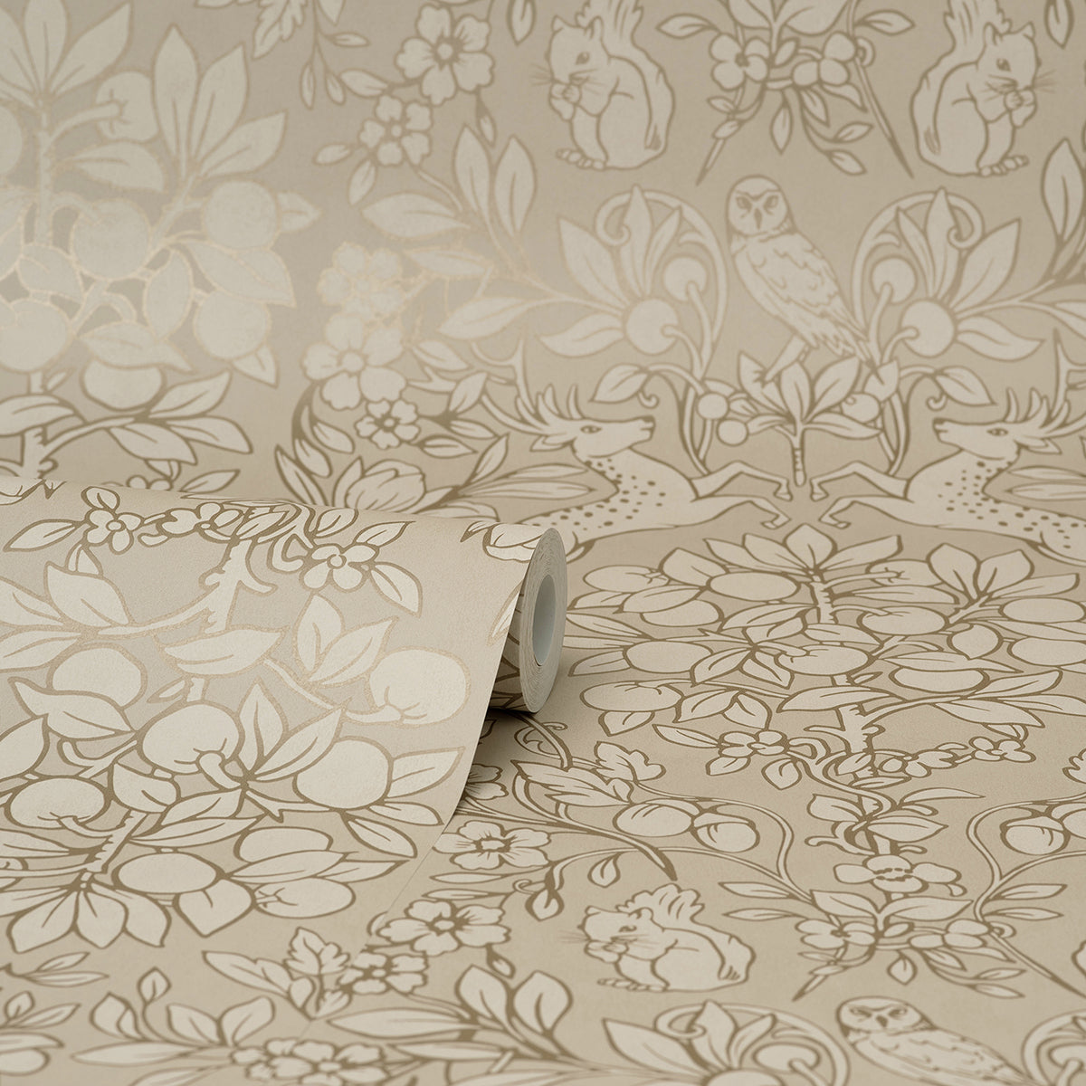 M1686 Richmond Taupe Floral Wallpaper