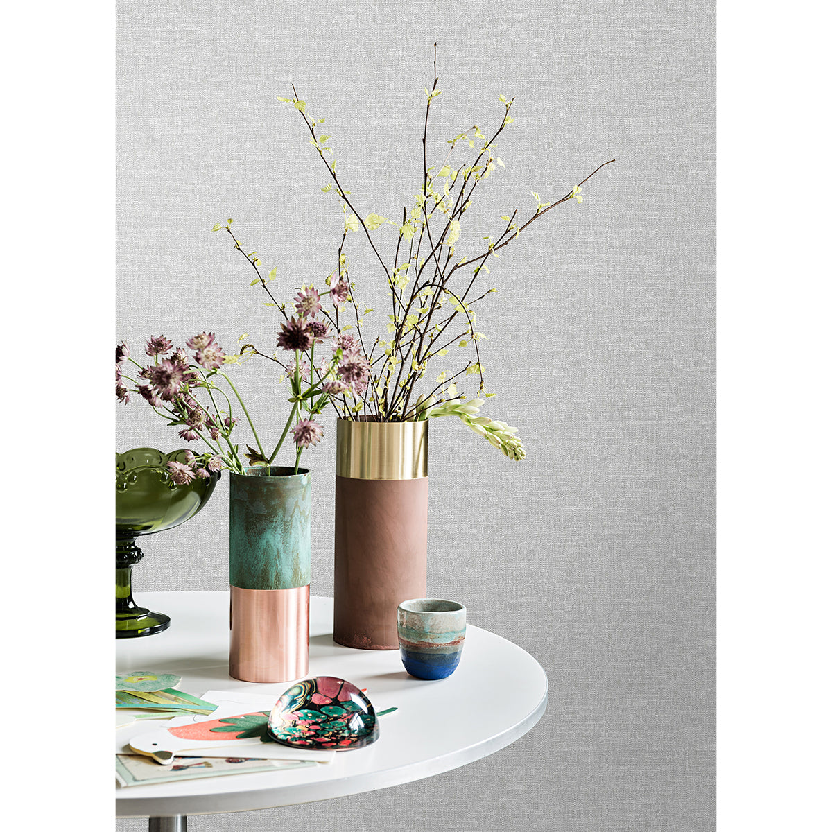 M1694 Glen Grey Linen Wallpaper
