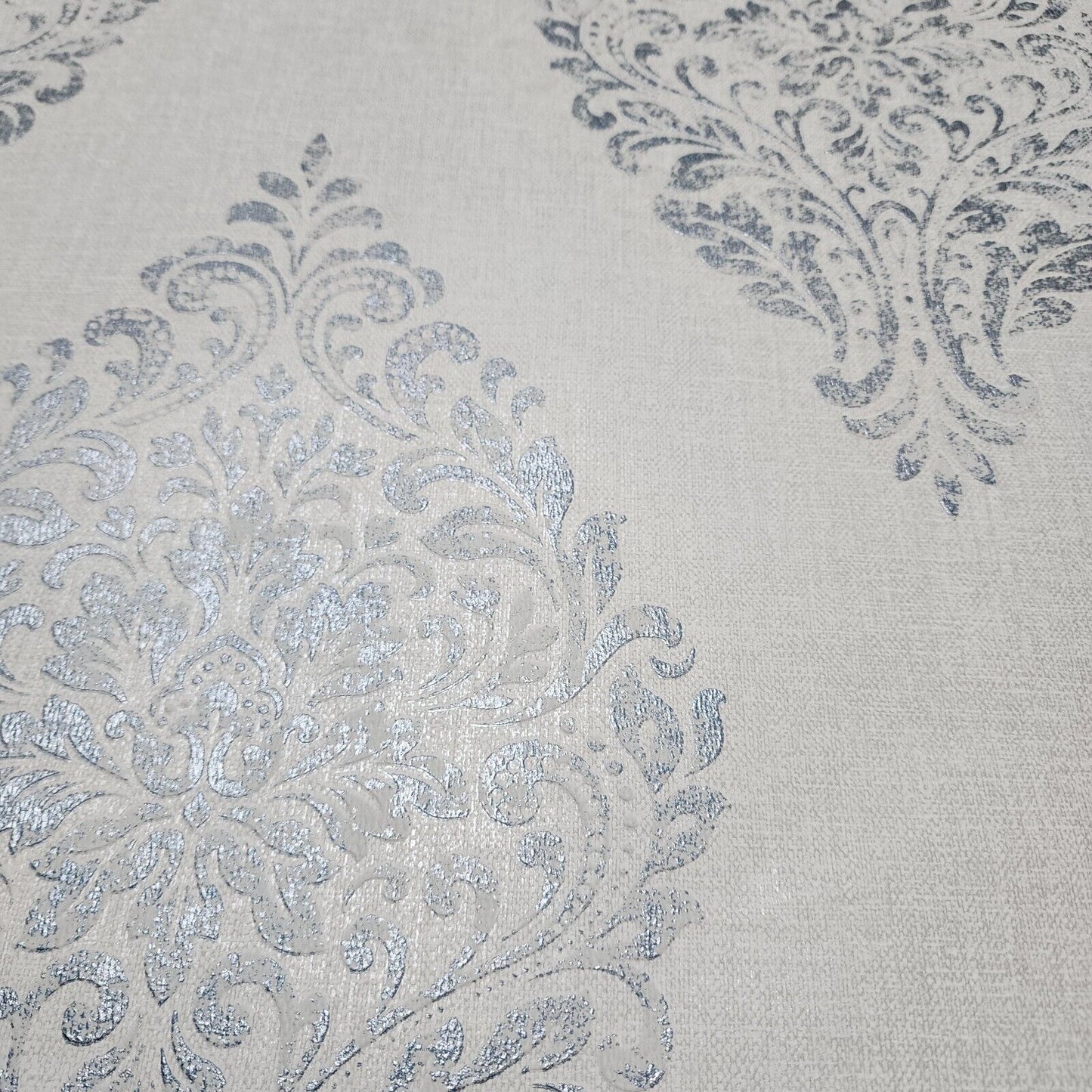 2834-25044 PASCALE LIGHT GREY MEDALLION WALLPAPER rolls Victorian wallcoverings