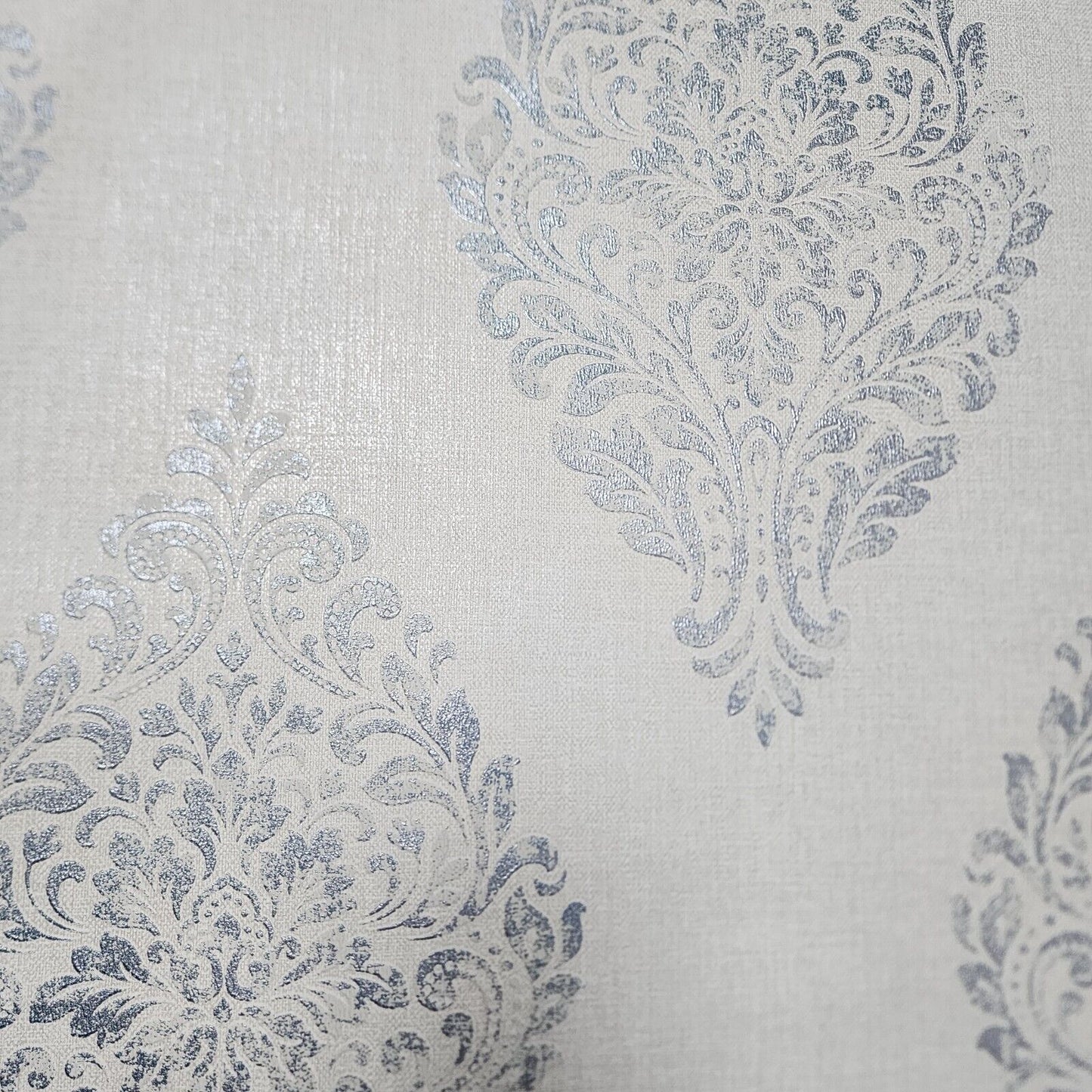 2834-25044 PASCALE LIGHT GREY MEDALLION WALLPAPER rolls Victorian wallcoverings