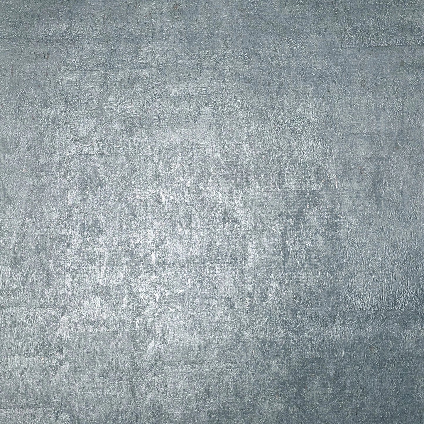 WM027KCS Real Natural cork baby blue hue silver metallic foil textured modern Wallpaper
