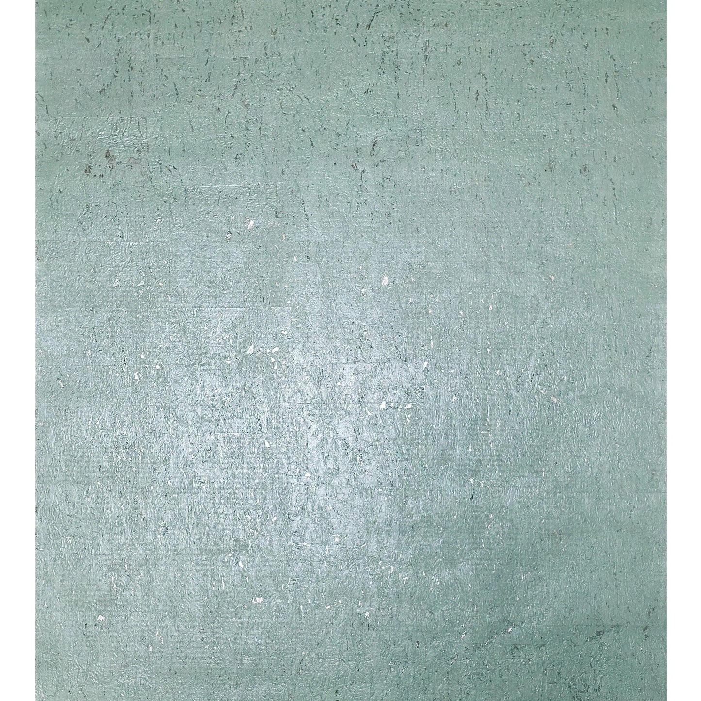 WM100601 Real natural cork Wallpaper mint green silver metallic textured eco wallcovering