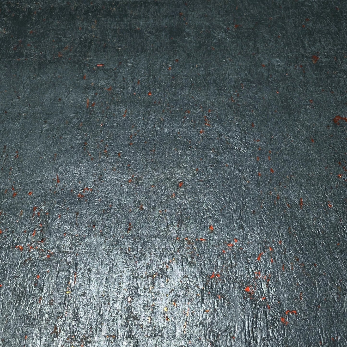 WM869KCC Real Natural cork Dark Gray platinum copper metallic foil textured eco Wallpaper