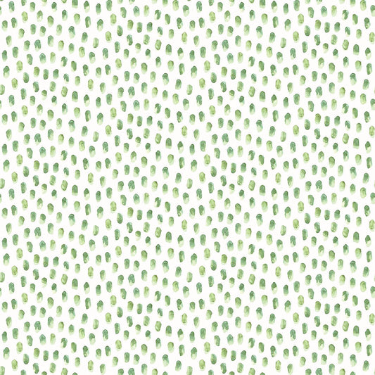 3120-13612 Sand Drips Green Painted Dots Wallpaper
