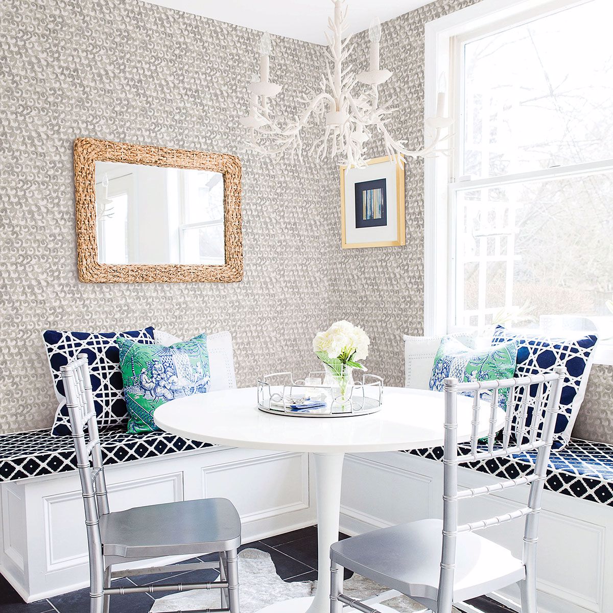 3120-13632 Saltwater Grey Wave Wallpaper
