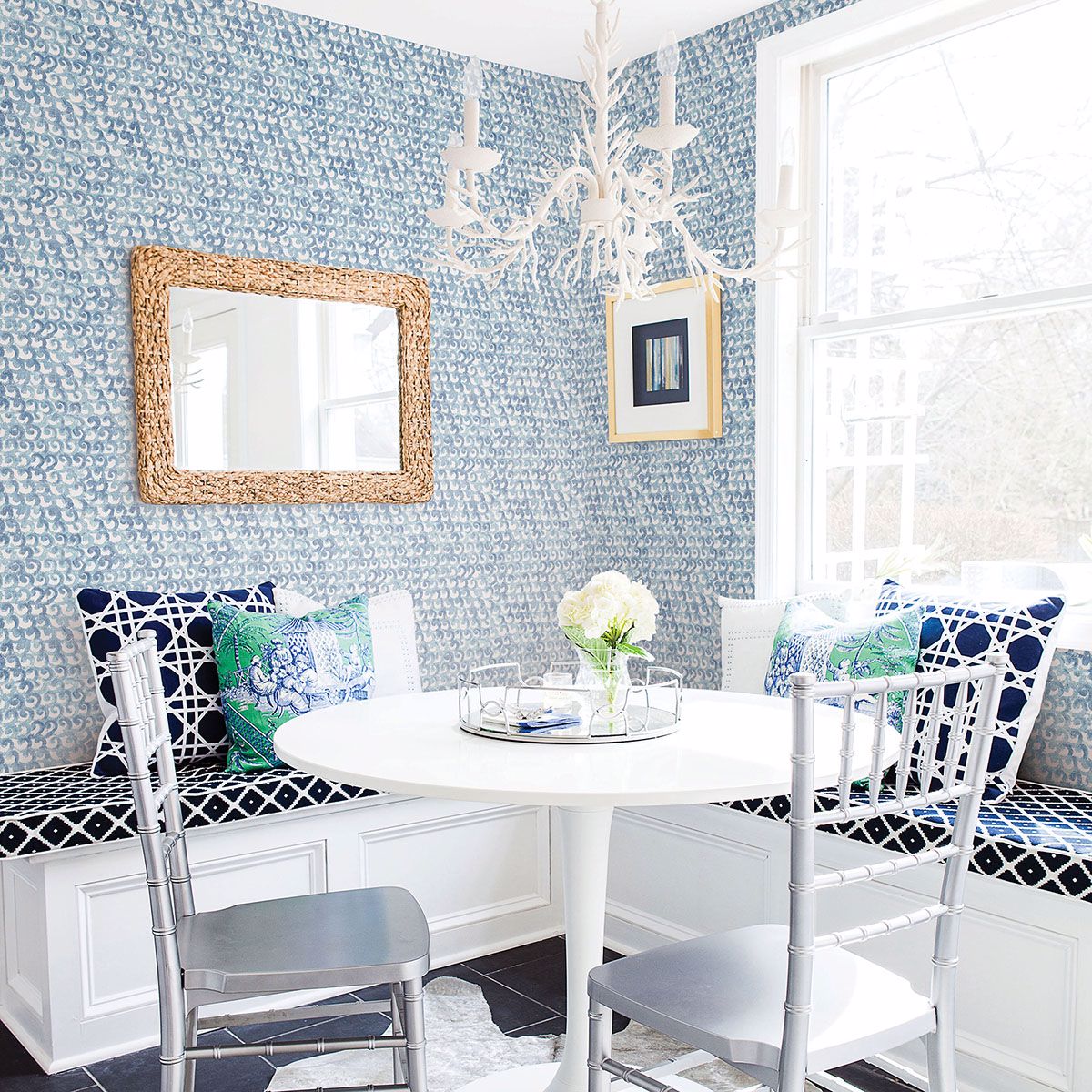 3120-13633 Saltwater Aqua Wave Wallpaper