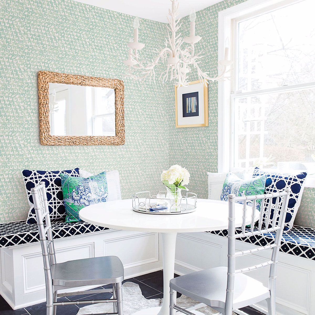 3120-13635 Saltwater Teal Wave Wallpaper