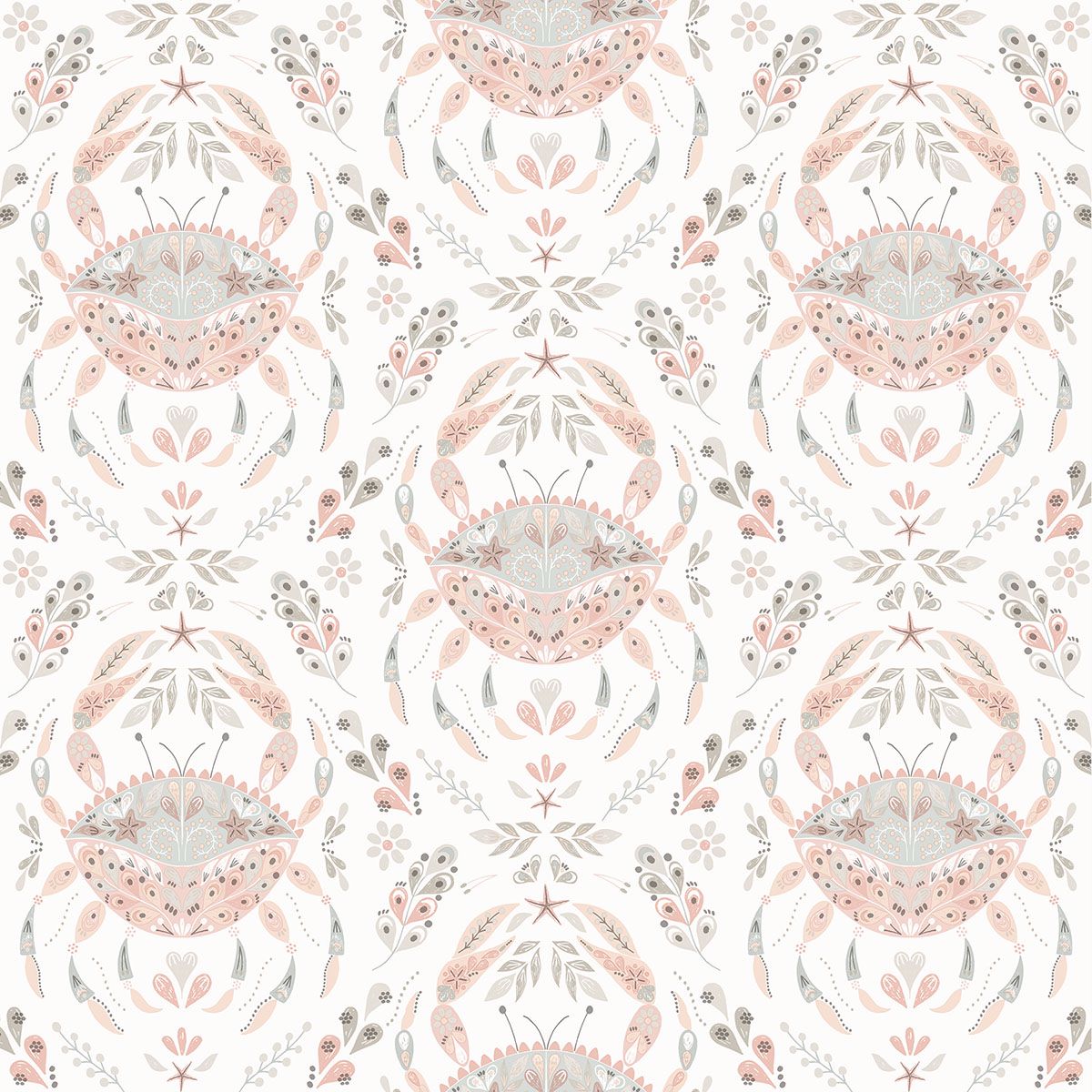 3120-13641 Annapolis Coral Crustacean Wallpaper