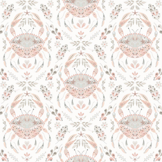3120-13641 Annapolis Coral Crustacean Wallpaper