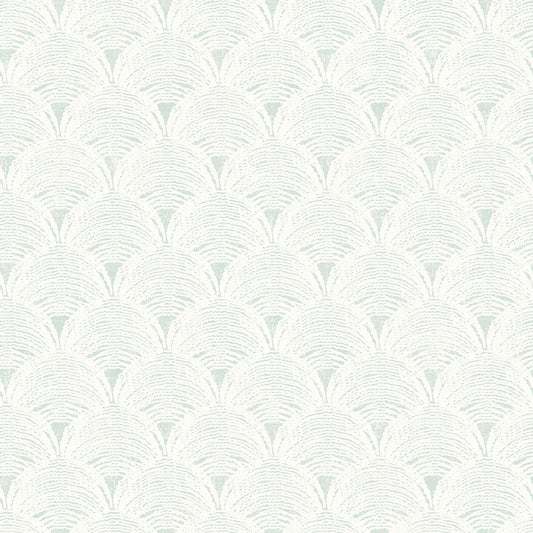 3120-13652 Santiago Teal Scalloped Wallpaper