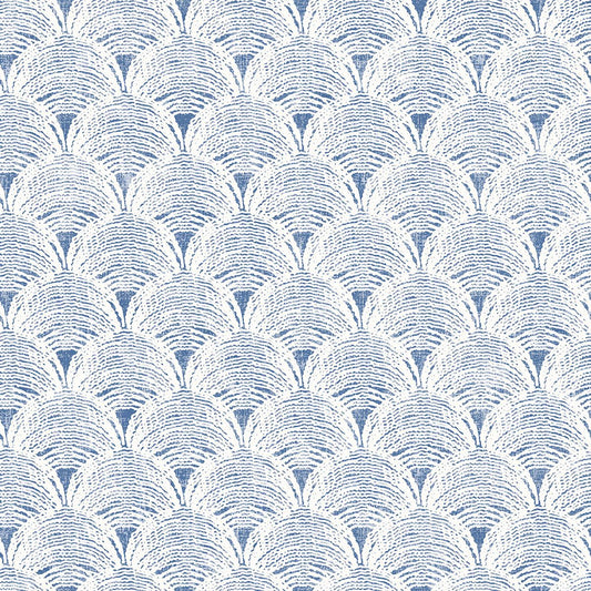 3120-13654 Santiago Blue Scalloped Wallpaper