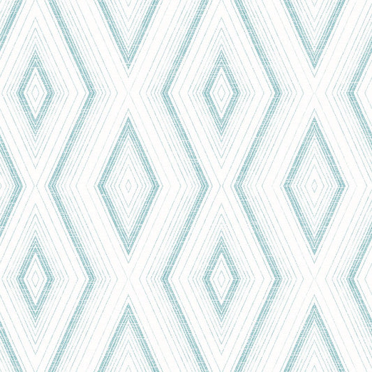3120-13661 Santa Cruz Turquoise Geometric Wallpaper