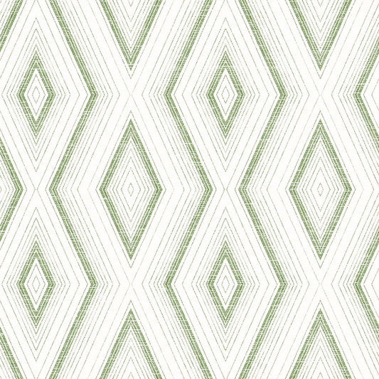 3120-13662 Santa Cruz Green Geometric Wallpaper