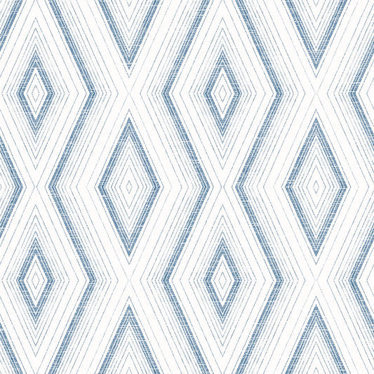 3120-13664 Santa Cruz Blue Geometric Wallpaper