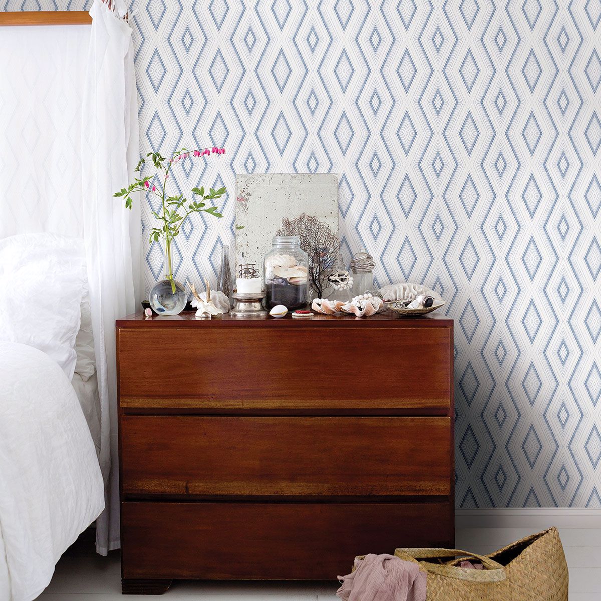 3120-13664 Santa Cruz Blue Geometric Wallpaper
