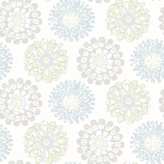 3120-13704 Sunkissed Light Green Floral Wallpaper