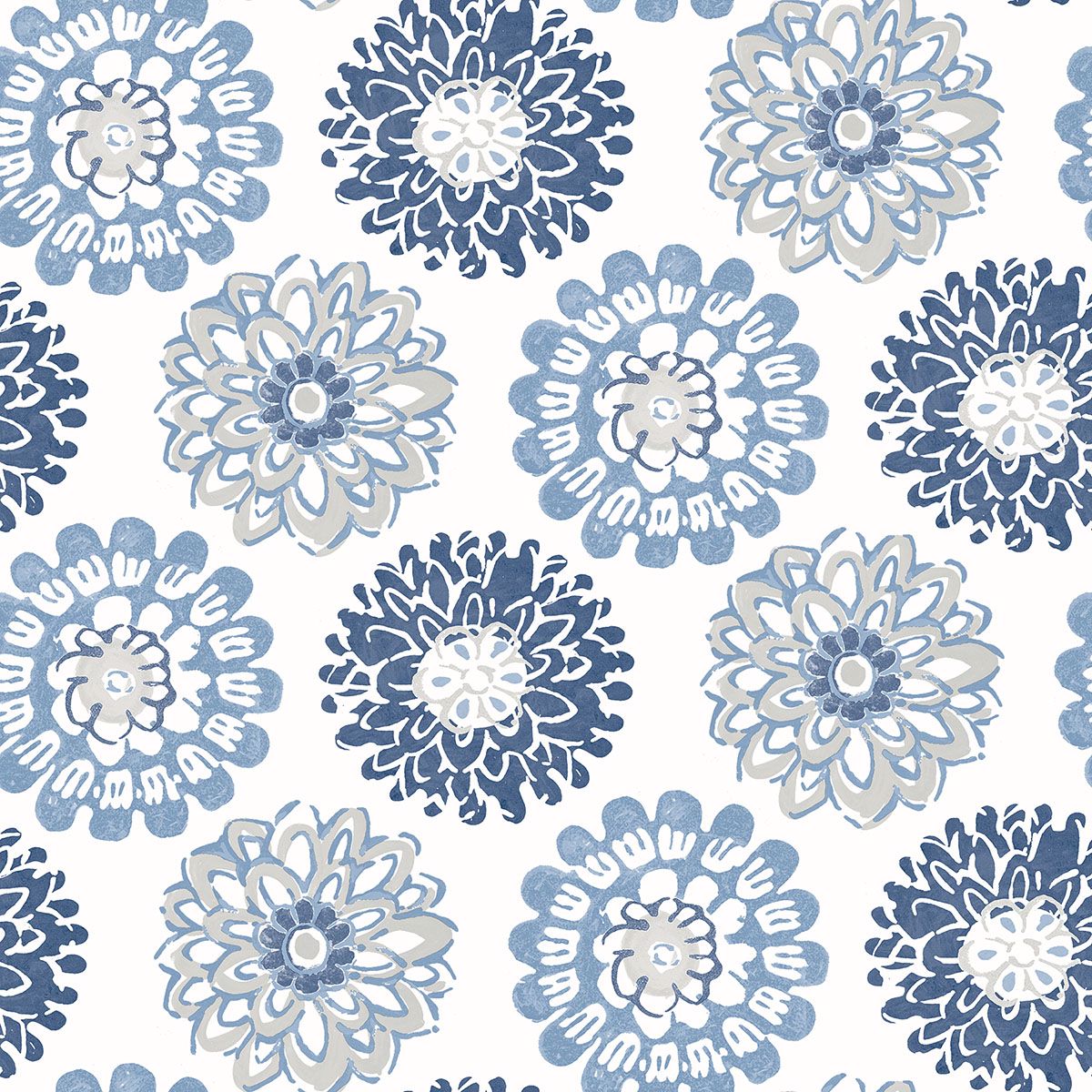 3120-13705 Sunkissed Blue Floral Wallpaper
