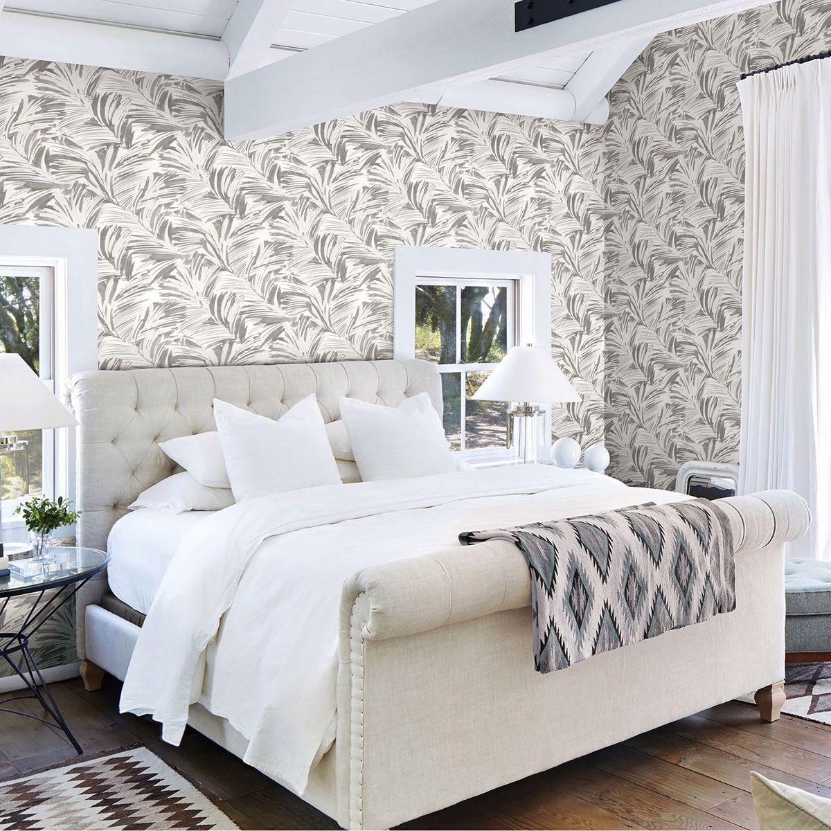 3120-13713 Chaparral Grey Fronds Wallpaper
