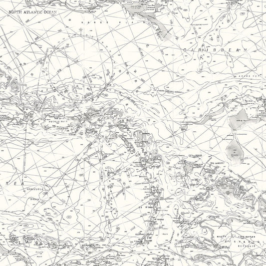 3120-16179 Charts Black Map Wallpaper