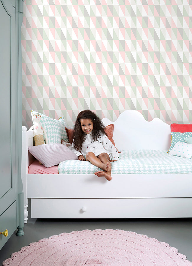 4060-138919 Inez Pastel Geometric Wallpaper