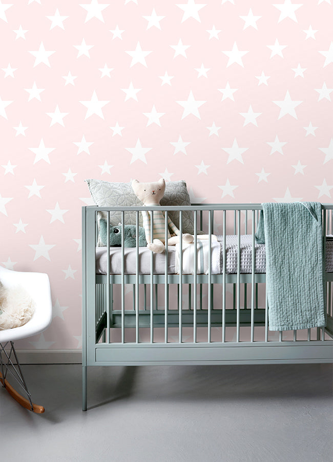 4060-138931 Amira Pink Stars Wallpaper