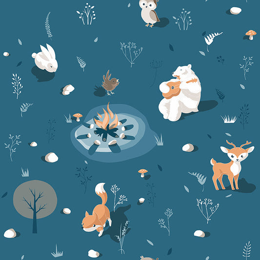 4060-31311 Jesper Blue Campfire Wallpaper
